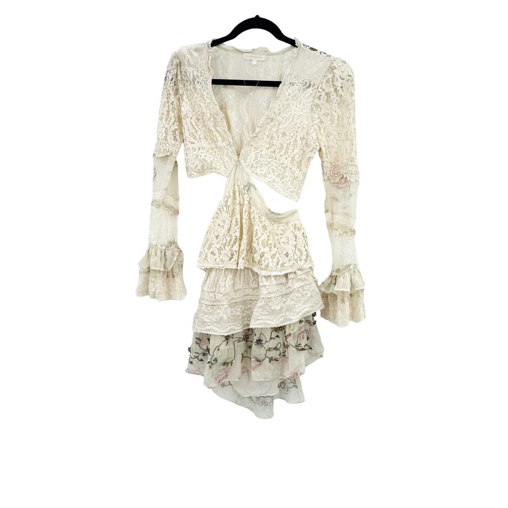 Loveshackfancy Floral Print Karine Mini Dress Magnolia Tea Size XS/S NWOT - Picture 11 of 12